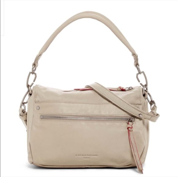 Liebeskind Berlin Beige Leather Crossover Shoulder Bag - Picture 1 of 12